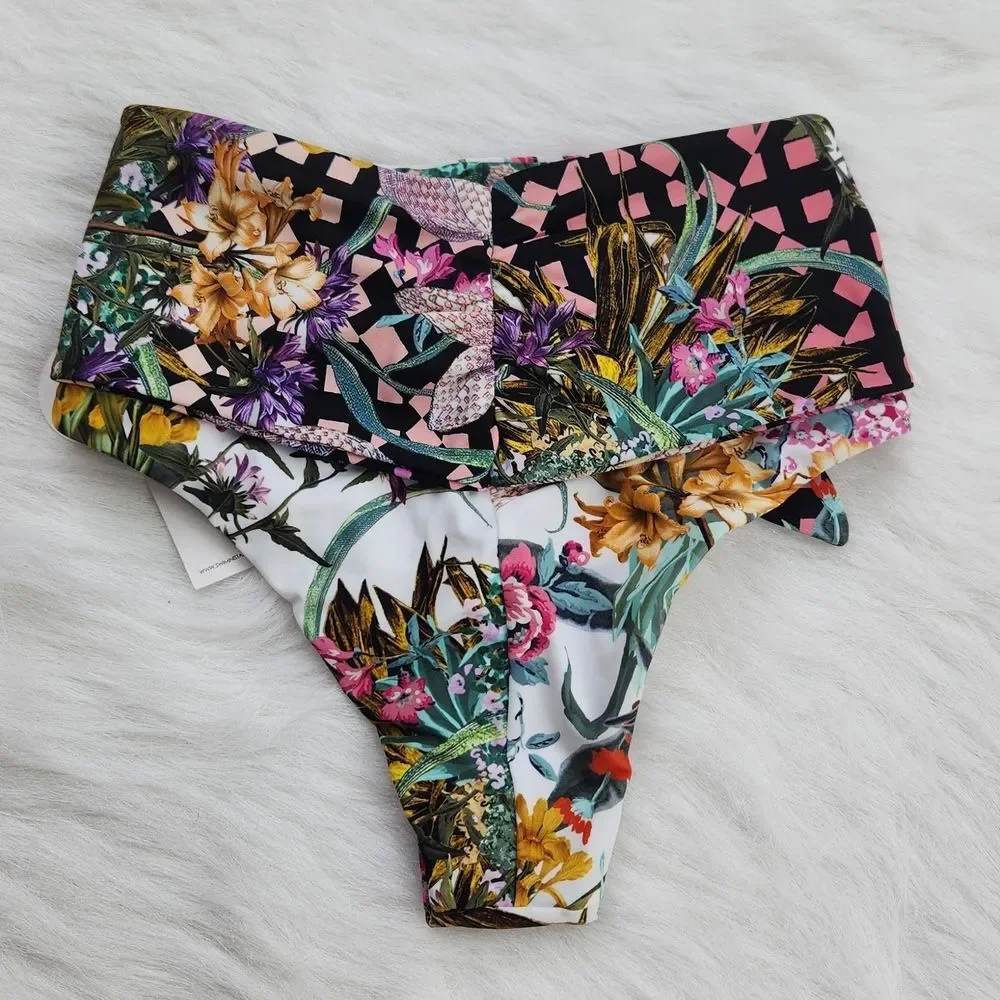 Swiminista $210 Christian Lacroix Joy Bikini Top & Classy Bottom Swimsuit SET XS
